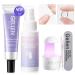 Gellen Solid Nail Glue Gel for Press On Nails 30g Nail Glue Set with Nail Glue Remover and UV Light for Fake Nails Nail Glue UV Gel Strong Adhesive Acrylic Nail Tips Nail Art Home