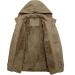 Hanxiulin Men's Oversized Plush Hoodie Jacket - Warm Reversible Winter Coat - Lightweight Khaki Outdoor Jacket XXL - Buy Online on GoSupps.com