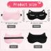 Mabor 2pcs Cute Satin Sleeping Masks for Girls - Soft & Skin-Friendly Cat Design (Pink & Black) for Pleasant Sleep - International Shipping Available - Buy Online on GoSupps.com