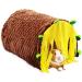 Hioph Guinea Pig House Small Animal Hideout Tunnel Hamster Tent Tube Cage Pet Playing Sleeping Resting Hideaway Nest Bed Cozy Ventilation Habitats Hidey Hut