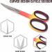 INSTEX Cuticle Nail Scissors and Files Set with Nail Pusher - Professional Curved Steel Blade for Precise Eyebrow and Toenail Grooming | Manicure Pedicure Tools for Men and Women - Includes Leather Pouch (Red Yellow) - Buy Online on GoSupps.com
