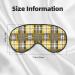 Sleep Mask Eye for Better Sleep | Reusable Soft Blackout Eye Masks for Travel & Camping | Gifts for Him & Her - Yellow Gray Black Plaid - Buy Online on GoSupps.com