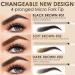 FOCALLURE 2Pcs Waterproof Microblading Eyebrow Pen with Micro-Fork Tip - Long-Lasting & Smudge-Proof Brow Precision in Black Brown - Buy Online on GoSupps.com