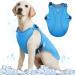 Kuoser cool vest dog cool vest for dogs cooling jack for dogs cooling jacket dog ventilated cooling jacket for dogs dog cooling vest activities outside training blue xxl XXL blue