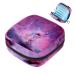 Menstruation pad bag with zipper women's napkin bag tampons collective bags for women and girls (purple galaxy imprint)