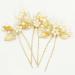 PRETTYLIFE Pearl Wedding Hair Pins Set - Gold Leaf Hair Accessories for Bride - Set of 3 - Buy Online on GoSupps.com