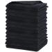 SUNLAND Microfiber Face Cloth Reusable Makeup Remover Facial Cleansing Towel Ultra Soft Face Washcloth 11inchx 11inch (12pack, black) 12 Count (Pack of 1) black