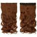 Shop 68cm Chestnut Brown Clip-in Hair Extensions | Real Human Hair Wavy 130g 5 Clips - Buy Online on GoSupps.com