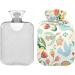 Naanle 1L Flower Birds Transparent Hot Water Bottle - Heat & Cold Therapy for Pain Relief Bed & Hand Warmers - Buy Online on GoSupps.com