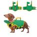 Jodsen Dog Life Jacket Small Dogs Preserver for Swimming Ripstop Vest Adjustable Float Coat Jacket with Rescue Handle Buoyancy Aid Lifejacket Pet Safety (S 2.5-5kg) Green S 2.5-5kg