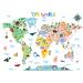 DECOWALL SG2-1615S Animal World Map Kids Wall Stickers Decals Peel and Stick Removable for Nursery Bedroom Living Room decor baby educational nation worldwide Animals World Map