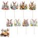 Stand Up Easter Cake Toppers - Easter Bunny Cupcake Toppers Wafer Rice Paper Cake Toppers Decoration for Easter and Birthday Neecs - Buy Online on GoSupps.com