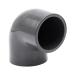 PVC-angle sleeve 90 I 50mm i 1 1/2 inch I adhesive muffle i PVC tube sleeve with 2-connections i pipe connection piece PVC-fitting I BM_014