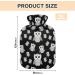 Hot Water Bottles with Cover - Grey Owls | 2L Pain Relief for Children & Adults - Warm Up Your Bed! - Buy Online on GoSupps.com