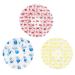 Waterproof Shower Caps 3 Pcs  Reusable Shower Hat Bath Cap with Elastic Band Large Plastic Soft Eco Hats for Long Hair Women Ladies Girls Kids Spa Salon
