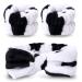 Face Wash Headband and Wristbands Set  Spa Headband for Washing Face Teen Girls Fuzzy Skincare Headbands Soft Facial Makeup Headband (Cow Pattern)