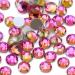 Dowarm 1440 Pieces SS4 Flatback Rhinestones 1.5MM Tiny Flatback Nail Crystal Rhinestones for Craft Dance Costumes Flat Back Nail Crystals Non Hotfix Rhinestones (SS4 / 1.5MM Rose Vitrail)