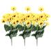 Zerodeko 3pcs Sunflower Plant Decor Bouquet Decors Flower Arrangement Bouquets Ramo De Flores Artificiales Artificial Flower Bouquets Home Decoration Plants Decor Silk Flower Wedding Bundle As Shown 33X17X17cm