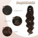 FESHFEN Curly Wavy Ponytail Extension 60cm Dark Brown & Light Auburn - Clip-in Synthetic Hairpiece for Women & Girls - Buy Online on GoSupps.com