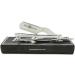 Jack Shaver Cut Throat Razor Kit Professional Barber Razor for Men Shavette With Leather Cover Premium Straight Edge Razor Quality Edge Moustache-Silver - Buy Online on GoSupps.com
