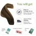 DOORES Clip in Human Hair Extensions 18 Inch Balayage Dark Brown to Chestnut Brown - 5pcs 70g | Natural Straight Hair Extensions - Buy Online on GoSupps.com