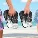 Mnsruu Black & White Flip-Flops with Piano Button Music-Grade Comfort for Home Hotel Spa & Travel | XS for Men & Women - Buy Online on GoSupps.com