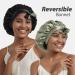 Double Layer Silk Satin Bonnet for Curly Hair | Olive Green/Black Reversible Sleeping Cap | Women's Tie Band Bonnet - Buy Online on GoSupps.com