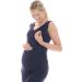 Herzmutter Maternity Homewear Set - 3-Piece Nursing Pyjamas - Pregnancy Wellness Set - Dark Blue - Size S - Buy Online on GoSupps.com