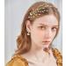 Gold Rhinestone Five-pointed Star Headband Set for Wedding Hair - Elegant Women's Bridal Hair Accessories - Buy Online on GoSupps.com