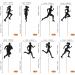 24 Pack Running Cupcake Toppers Black Glitter Sports Fitness Cupcake Picks for Running Theme Boys Girl Kids Birthday Party Cupcake Decorations Supplies - Buy Online on GoSupps.com