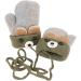 Buy Cute Cartoon Winter Mittens for Kids | Warm Knitted Gloves for 1-5 Years Old - Gray - International Shipping - Buy Online on GoSupps.com