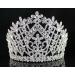 Daisy Clear Austrian Crystal Rhinestone Tiara Crown Bridal Prom Pageant T1861 Silver
