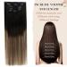 Vivien Real Hair Clip Extensions 7PCS 140g - PU Clip In Brown & Natural Black with Caramel Blonde Highlights - 20 Inch #1B/4/27 - Buy Online on GoSupps.com