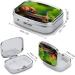 Pill Box Wildlife Animal Snail Print - 2 Compartment Portable Medicine Organizer for Pocket & Purse - Buy Online on GoSupps.com