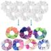 Queenroma 15-Piece White Hair Tie Scrunch Set | Soft Elastic Hair Bands for Curly Hair - Durable Cotton Hair Rings & Bangs Holders - Buy Online on GoSupps.com