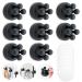Spokki 8 pieces silicone toothbrush holder razor bracket shower toothbrush holder wall razor holder multifunctional hook shower without drilling waterproof for hanging bathroom kitchen living room office