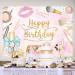 5ft Makeup Spa Glamour Cosmetics Theme Birthday Party Banner - Pink Beauty Make Up Women Girls Photography Background - Buy Online on GoSupps.com