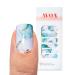 Avoa Beauty nail film - "I Sea what you did there" turquoise white gold marble nail art design 20 thin self -adhesive long -lasting nail wraps