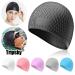 Tripsky Silicone Swim Cap - Ideal for Curly Short to Long Hair - Unisex Bathing Cap for Men and Women - Black - Buy Online on GoSupps.com