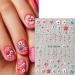 JMEOWIO 3D Embossed Flower Nail Art Stickers Decals Self-Adhesive 5D Spring Summer Colorful Floral Dandelions Nail Supplies Nail Art Design Decoration Accessories 4 Sheets - Buy Online on GoSupps.com