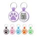 Whoseid QR code Cat brand modifiable online profile several emergency contacts silicone cat stamp light waterproof no jinging collar accessories (medium to large races-3.2 cm purple) medium to large breeds-1.25 "violet