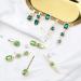 10 Vintage Rhinestone Decorative Hair Pins - Handmade Green Crystal Barrettes and Bobby Pins for Women - Buy Online on GoSupps.com