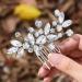 Handcess Silver Rhinestone Bridal Hair Comb - Elegant Crystal Wedding Accessories for Women & Girls - Buy Online on GoSupps.com