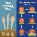 CORAL 100% Compostable Spoons - 120 Heavy Duty No Plastic Spoons (6.5 inch) - Break-Resistant with Smooth Edges Eco-Friendly Alternative to Plastic Cutlery - Biodegradable & Disposable Spoons - Buy Online on GoSupps.com