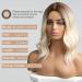 Blonde Unicorn Ombre Wavy Shoulder Length Wig for Women - Long Wavy Middle Part Wig for Daily Use - Buy Online on GoSupps.com