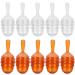 TOYANDONA Lot de 10 Tubes de Brillant L vres Vides 5 Ml Design Nid d'Abeille Plastique Transparent et Marron R utilisables pour DIY Maquillage Voyage et Usage Quotidien