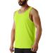 URBEST Men's Neon Workout Sleeveless Shirts Quick Dry Swim Beach Muscle Gym Running Athletic Tank Top Neon Green 4X-Large