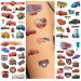 Car Temporary Tattoos 4sheets Fake Tattoos Lightning Race Cars Toys Birthday Party Favor Supplies for Kids Woman Adult