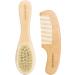 GREENTH PRO Baby Hair Brush and Comb Set - Natural Lotus Wood with Soft Goat Bristles - Ideal for Newborns & Toddlers - Buy Online on GoSupps.com