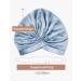 Lilysilk 100% Mulberry Silk Sleeping Cap for Curly Hair | 19 Momme Silk Bonnet Night Hat | Women's Hair Wrap with Elastic Band - Light Blue - Buy Online on GoSupps.com